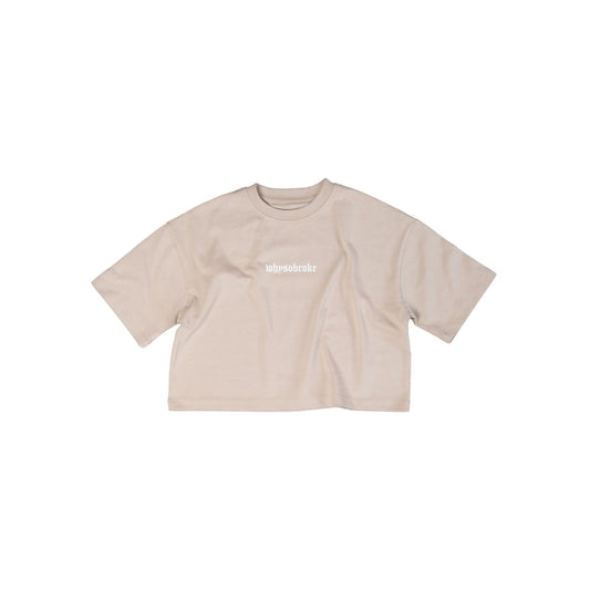 Moccha Latte Oversized Crop-Shirt